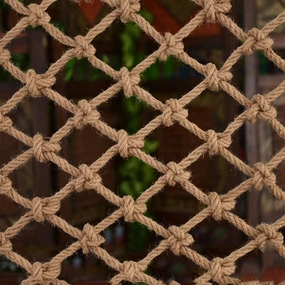 Safety Anti-Fall Fence Net for Children Pet Cat,Cargo Net Climbing Rope,Playground Climbing Children Net Woven Rope Truck Trailer Netting Swing Treehouse Hammock Rope (Jute, 0.5Mx2M(1.64FTx6.56FT))