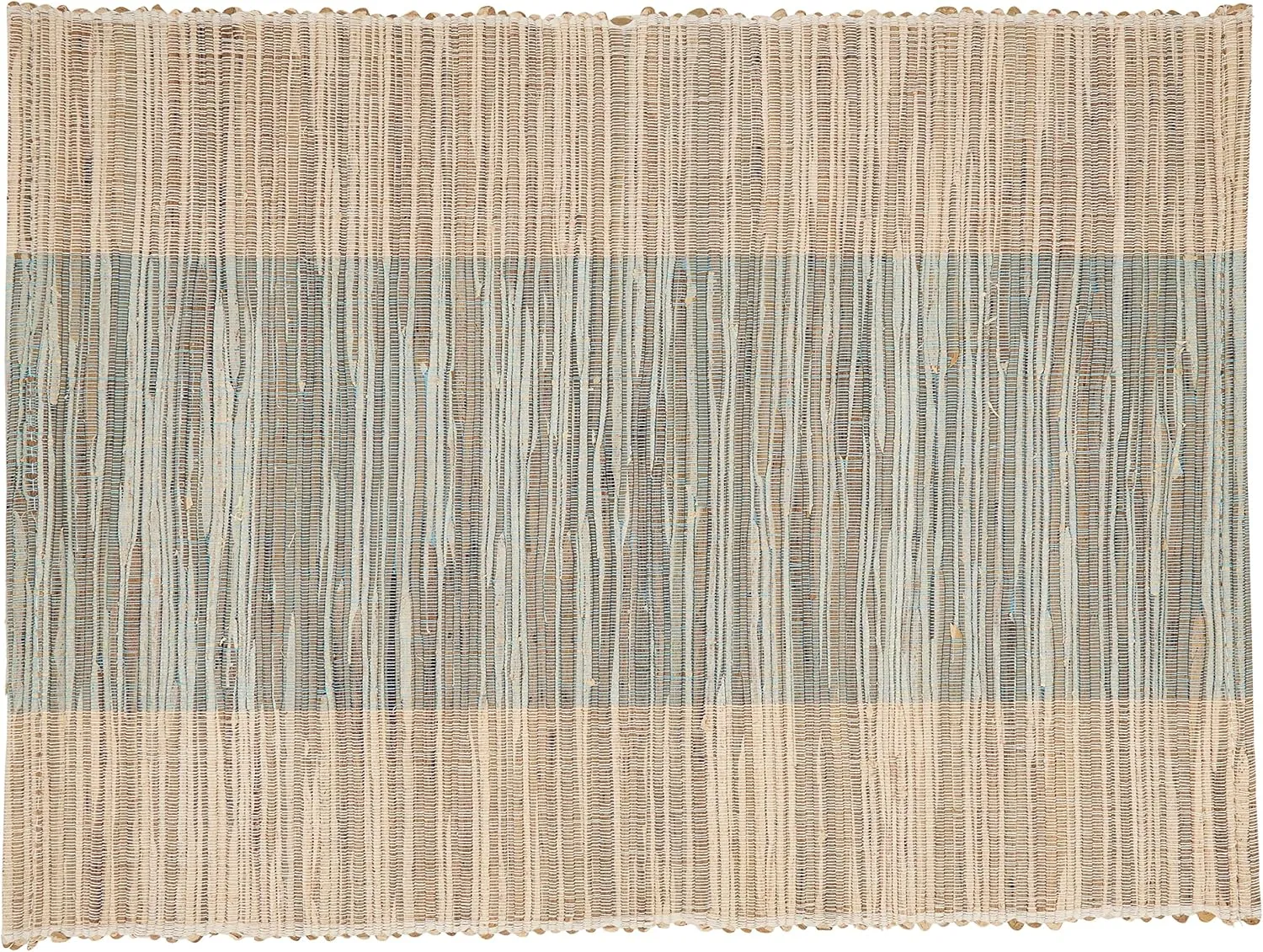 Saro Lifestyle Shimmering Banded Placemats (Set of 4), Turquoise, 14"x19"