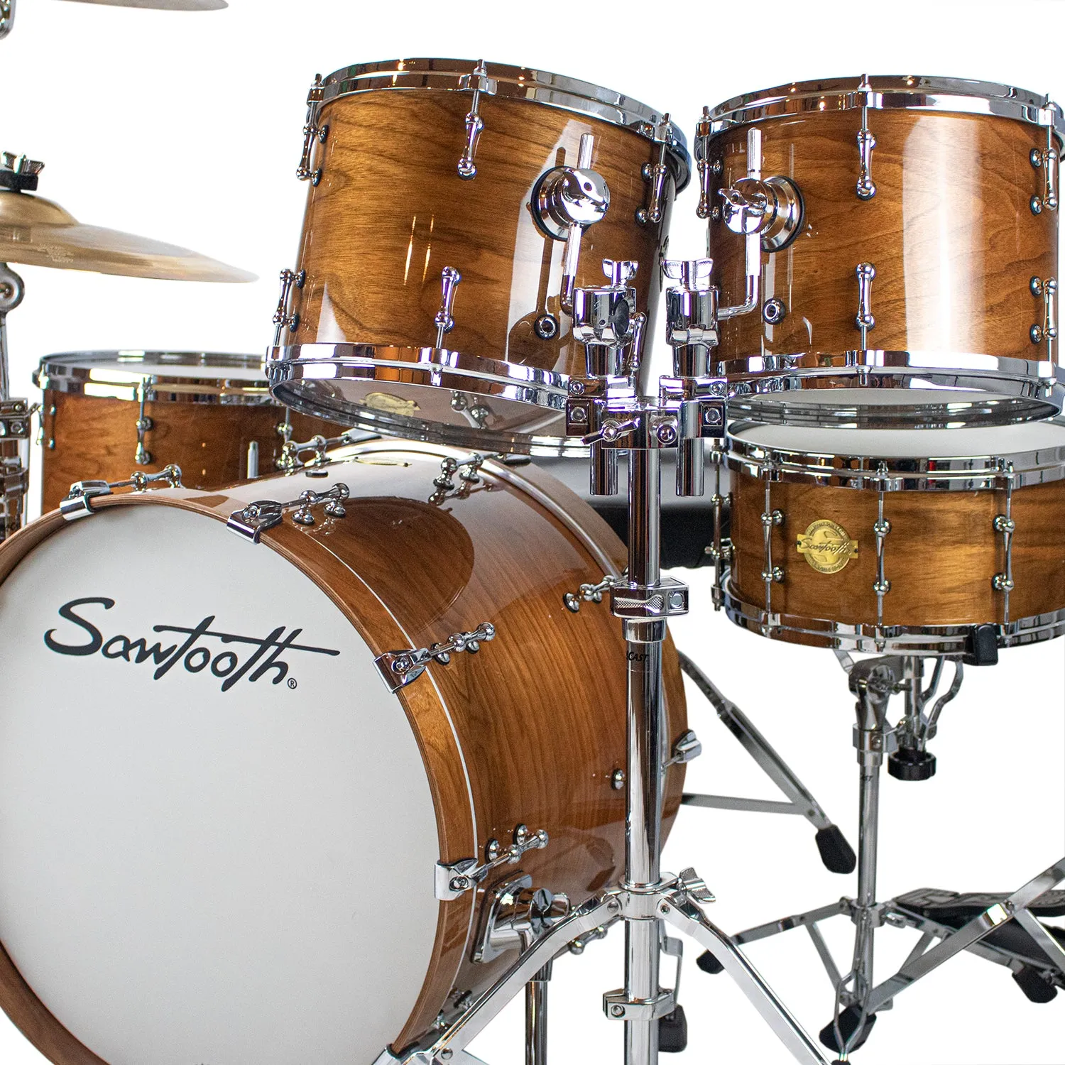 Sawtooth Hickory Series 20" Bass Drum, 5pc Shell Pack, Natural Gloss