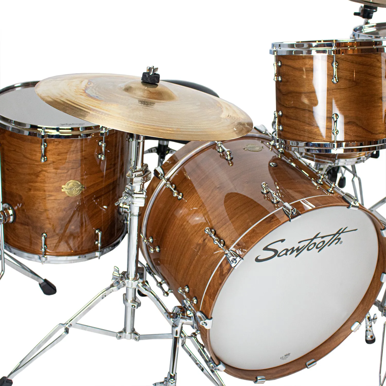 Sawtooth Hickory Series 20" Bass Drum, 5pc Shell Pack, Natural Gloss