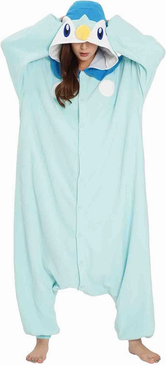 SAZAC Kigurumi - Pokemon - Piplup - Onesie Jumpsuit Halloween Costume