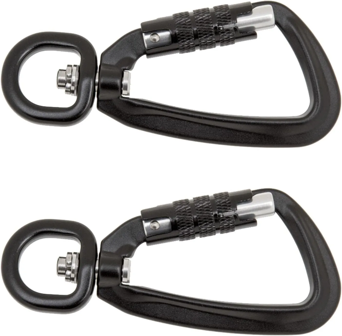 Set of 2 Self Locking Carabiner Hooks for Hiking