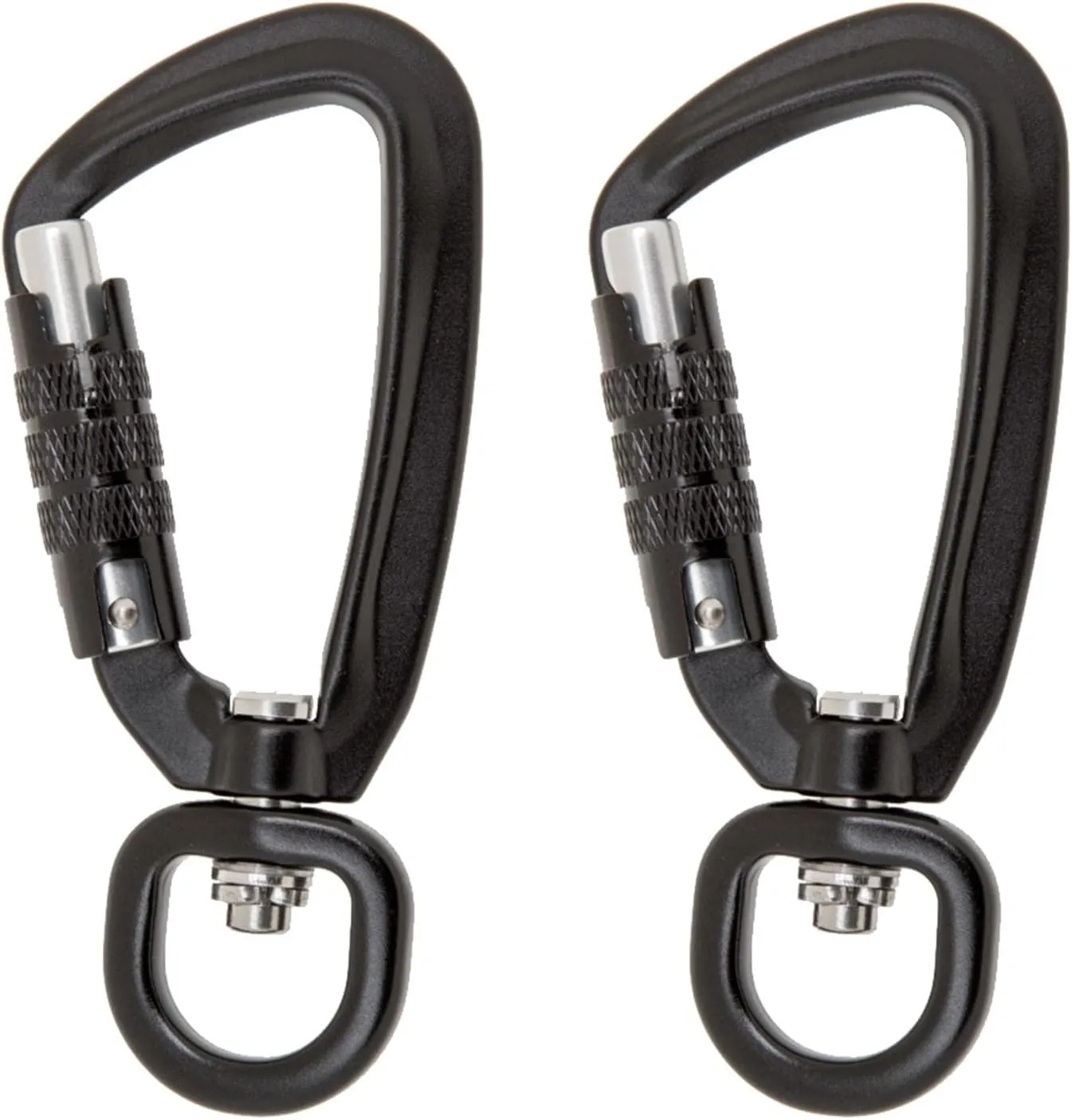 Set of 2 Self Locking Carabiner Hooks for Hiking