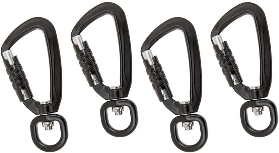Set of 2 Self Locking Carabiner Hooks for Hiking