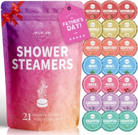 Shower Steamers Aromatherapy 21-Pack Shower Bombs Father Day Gifts for Her Him Mom Wife, Eucalyptus Rose Lavender Mint Essential Oil, Bath Bombs Daughter Birthday Self Care Gifts for Women,Men