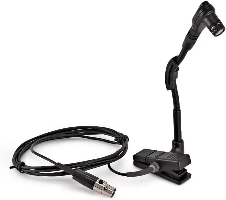 Shure Wired BETA 98H/C Microphone - Miniature Instrument Mic with Wired XLR Connector, Cardioid Condenser, Clip-on with Gooseneck for Sax/Brass or Rim of Percussion (BETA98H/C)