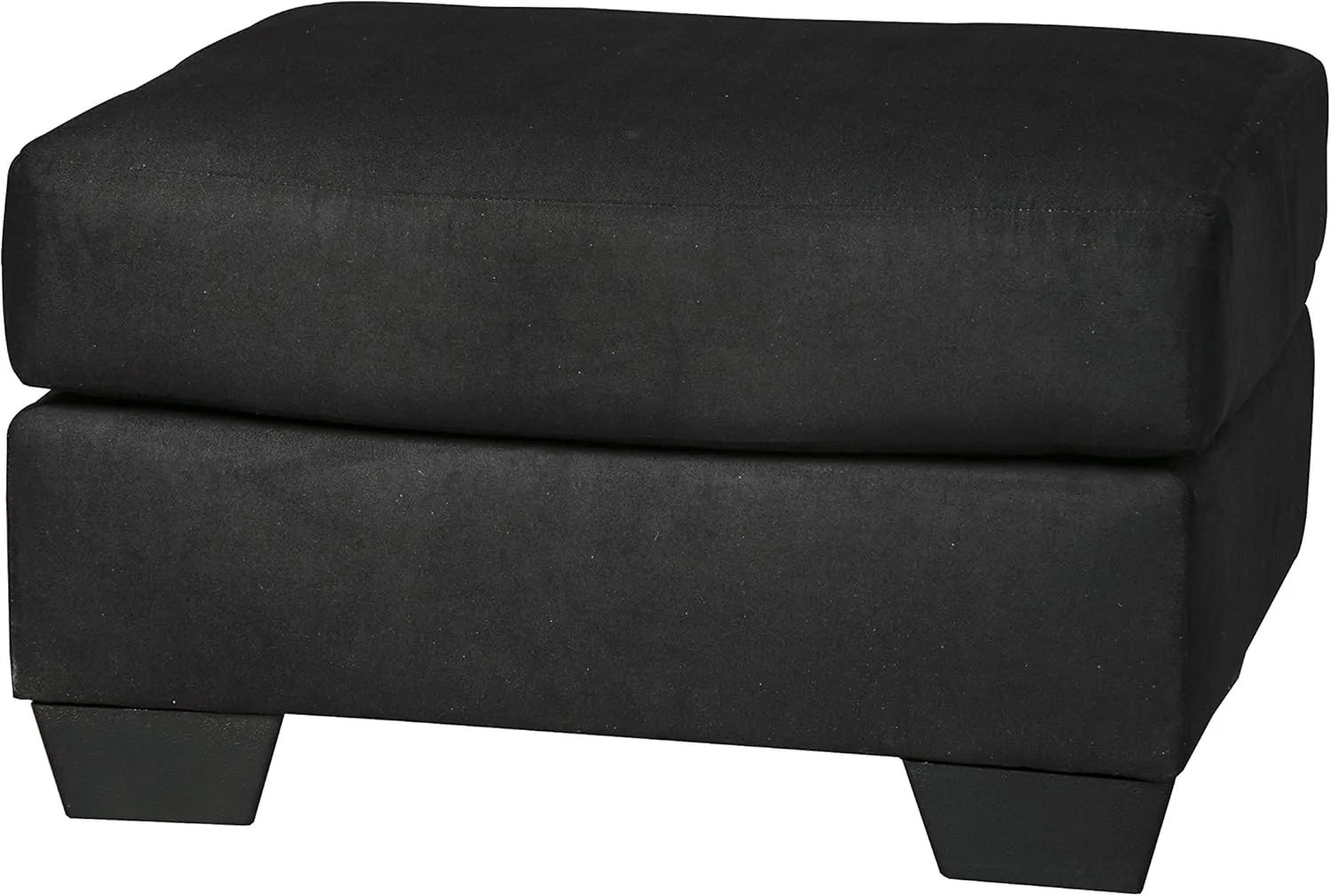 Signature Design by Ashley Darcy Casual Plush Square Accent Ottoman, Black