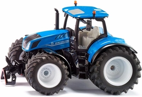 Siku 3291, New Holland T7.315 HD, Toy Tractor, 1:32, Metal/Plastic, Blue, Incl. Front Weight, Opening Bonnet and Trailer Coupling