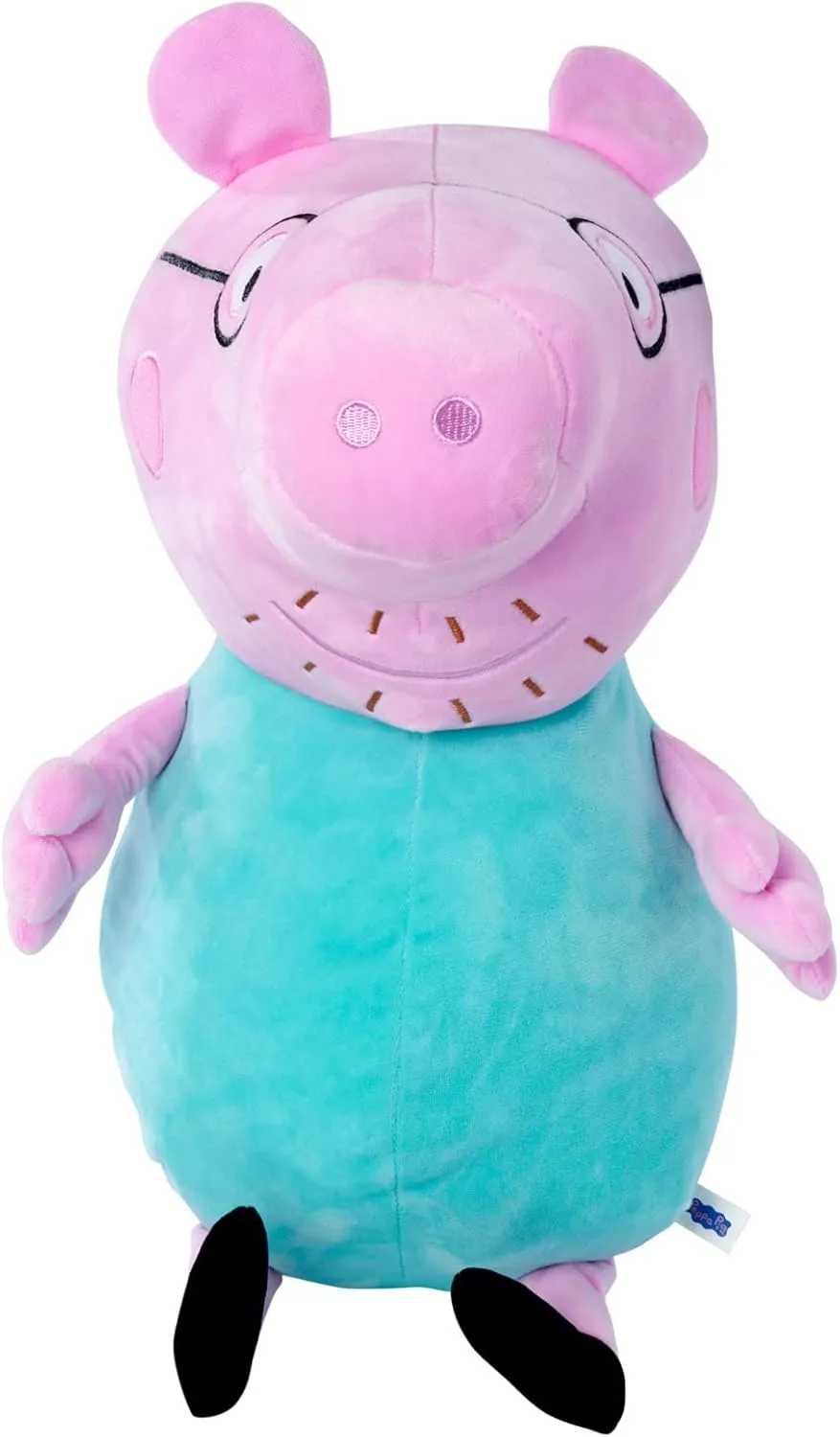 Simba 109261005 Peppa Pig Plush Papa Pig, 37 cm, in Standard Outfit, Plush Figure, Plush Toy, from The First Months of Life