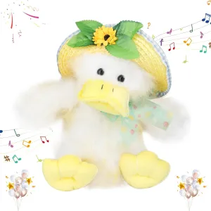 Singing Dancing Toy Duck for Kids, Flapping Wings Shaking Body Musical Duck, Stuffed Animal Easter Birthday Gifts for Toddlers, 12 inch