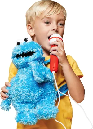 Singing Machine Karaoke Plush Sesame Street Toys (Cookie Monster Plush Toy) - Adjustable Carrying Straps - Sing-Along Built-in Real Working Microphone & Speaker with Record & Playback Function