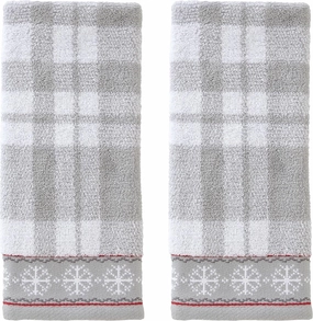 SKL Home Winter/Christmas Whistler Plaid Hand Towel Set for Bath/Kitchen/Bar & Gift, 16" x 25", 2 Count
