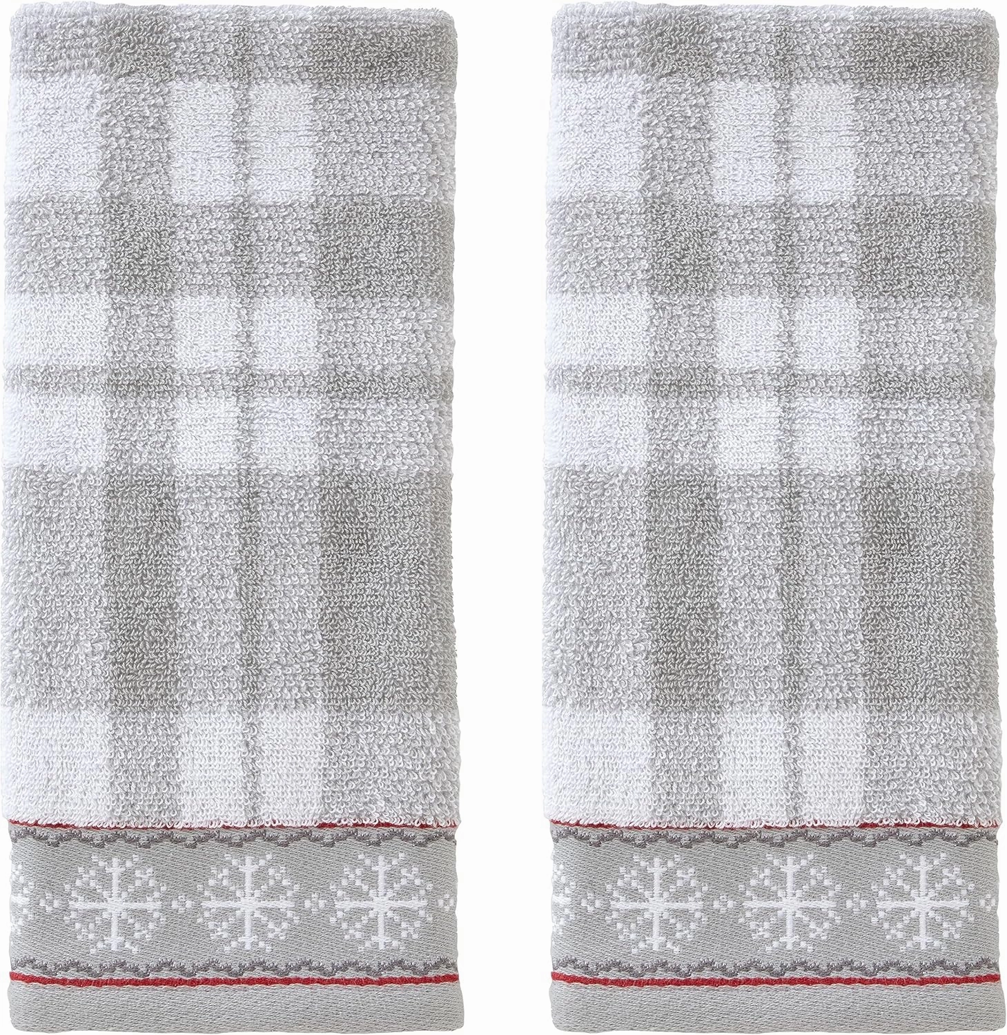 SKL Home Winter/Christmas Whistler Plaid Hand Towel Set for Bath/Kitchen/Bar & Gift, 16" x 25", 2 Count