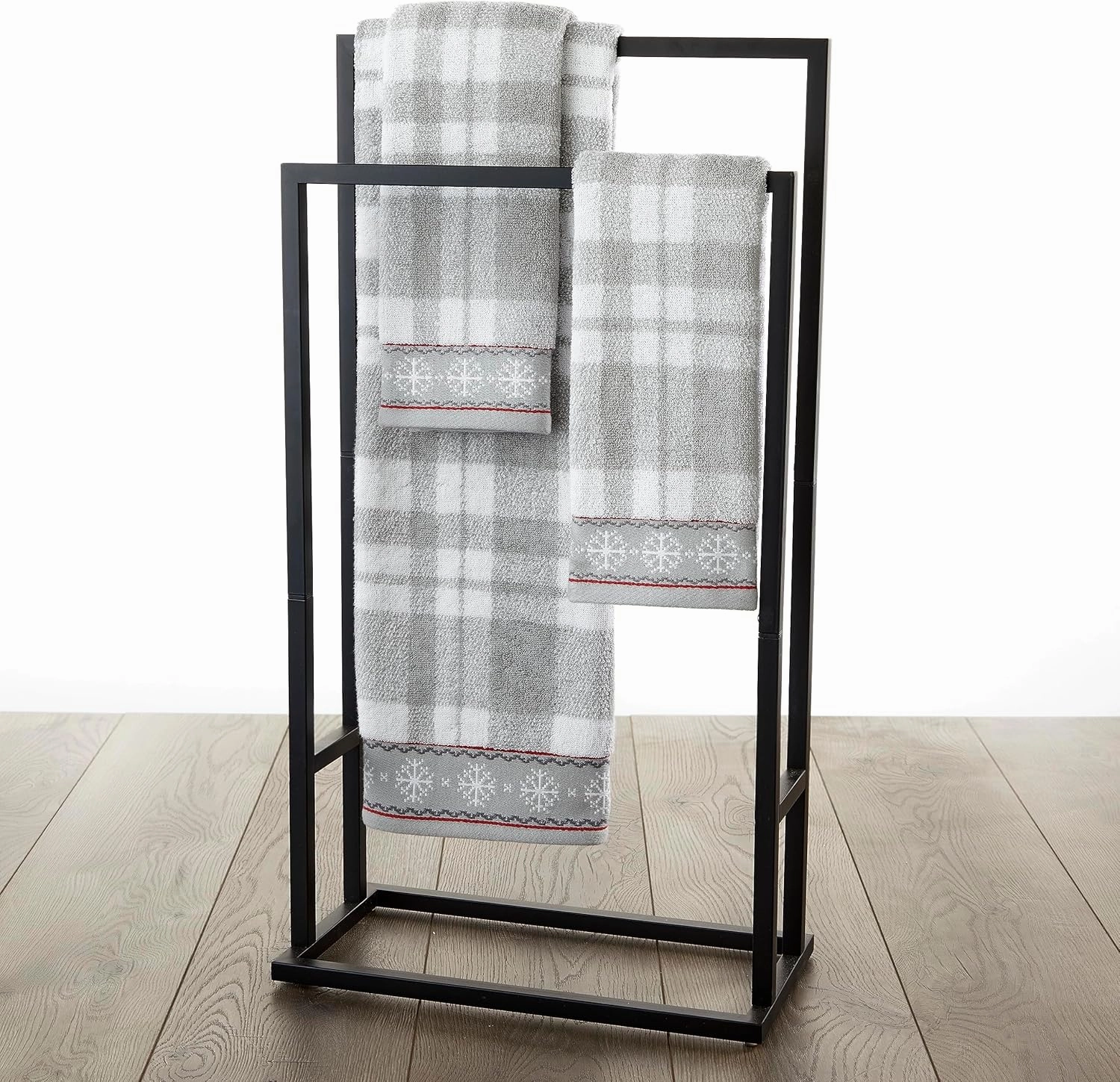 SKL Home Winter/Christmas Whistler Plaid Hand Towel Set for Bath/Kitchen/Bar & Gift, 16" x 25", 2 Count