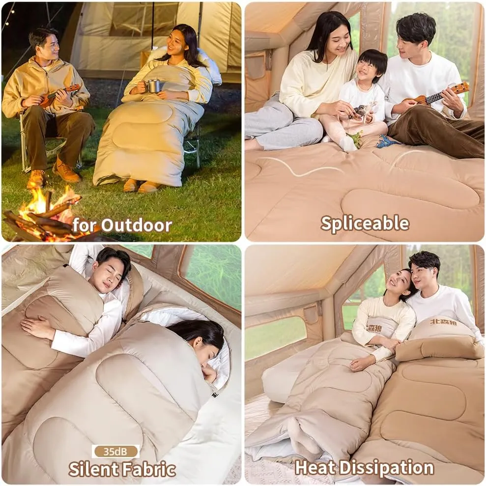 Sleeping Bags for Adults,Portable Sleeping Bag for Warm Cold Weather,Waterproof Spliceable Sleeping Sack for Camping, Hiking, Traveling