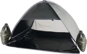 Small Pop Up Beach Tent with Meshed Window, Portable Head Tent Beach Pet Shade for Small Dogs/Cats (Dark Green)
