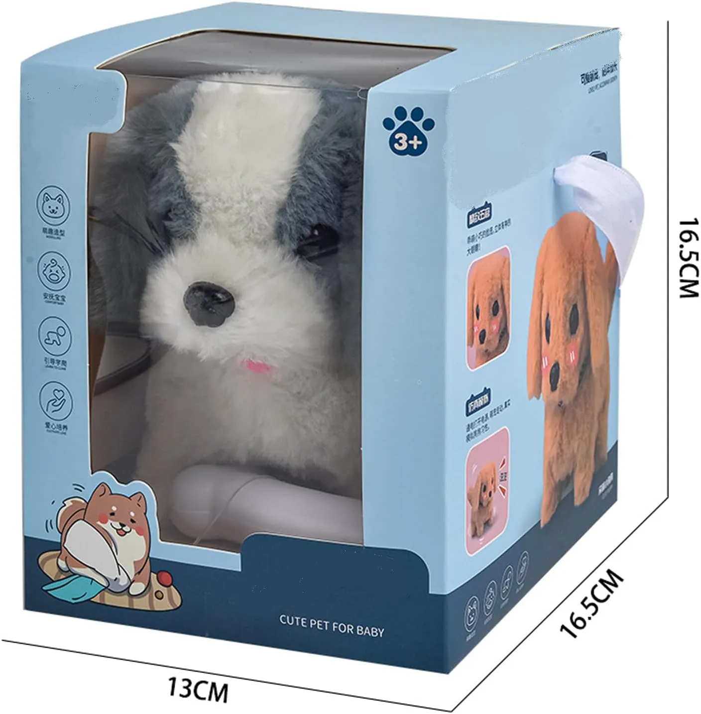 Smart Robot Dog - Robot Puppy, My Realistic RobotPuppy, RobotDog That Acts Like a Real Dogs, 2025 New Upgrade Robotic Puppy for Tail Wagging, Barking, Walking (White)