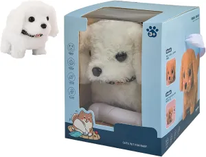 Smart Robot Dog - Robot Puppy, My Realistic RobotPuppy, RobotDog That Acts Like a Real Dogs, 2025 New Upgrade Robotic Puppy for Tail Wagging, Barking, Walking (White)