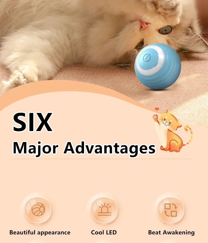 Smart Rolling Interactive Cat Ball – Automatic Fun & Exercise!