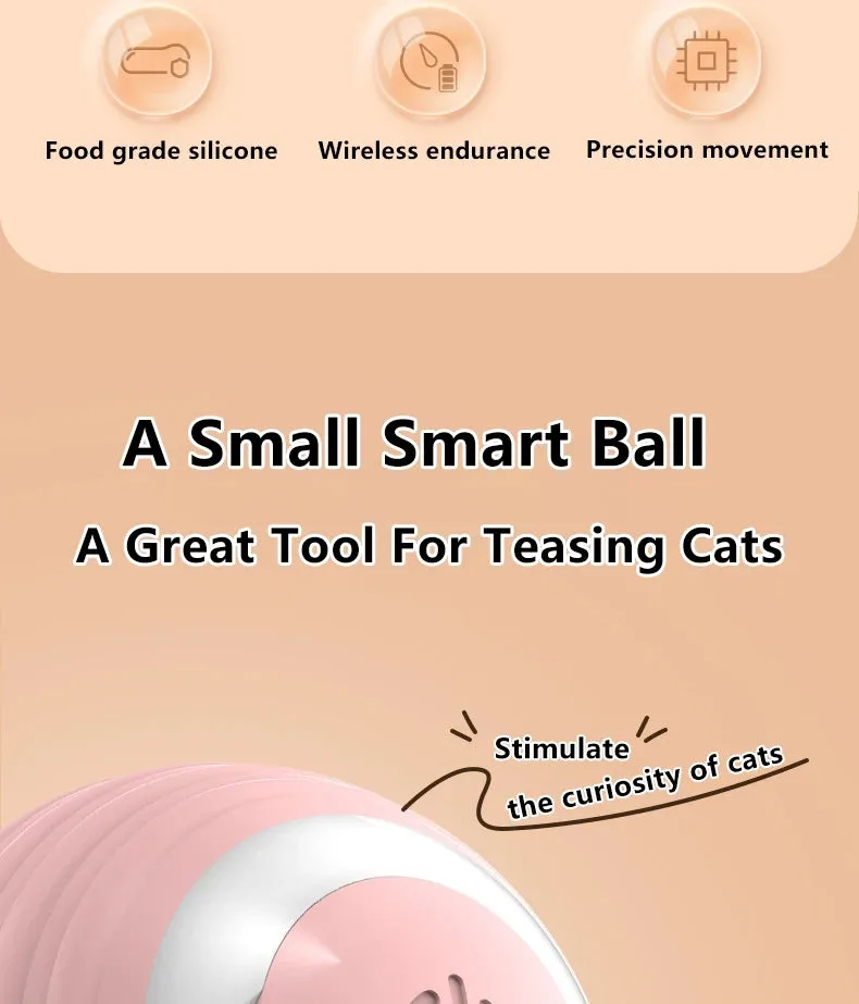 Smart Rolling Interactive Cat Ball – Automatic Fun & Exercise!