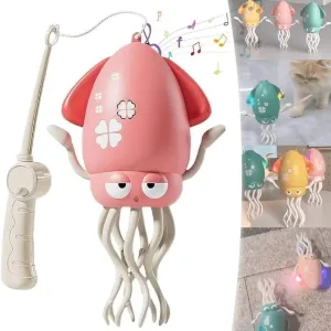 Smart Tentacle Explorer, Electric Dancing Octopus Toy, Playful Magical Wiggly Octopus Toy, Crawling Automatic Obstacle Sensor Toys, Rechargeable Dancing Toys with LED Flashing Lights & Music(Pink#Fish