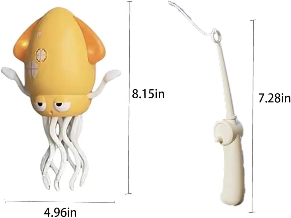 Smart Tentacle Explorer, Magic Playful Octopus Toy with LED Light and Obstacle Avoidance Interactive Walking Dancing Squid Toy Rechargeable USB for Kid Toddler and Indoor Cat Dog(Yellow)