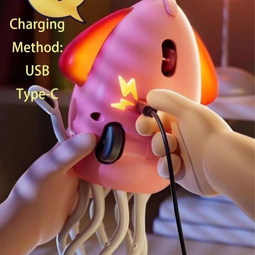 Smart Tentacle Explorer, Playful Dancing Octopus Toy, Wiggly Wonder Interactive Fun Octopus, Electric Automatic Obstacle Avoidance Toy, Smart 8-Leg Wiggly Robotic with LED & Music(Yellow Fishing Rod)