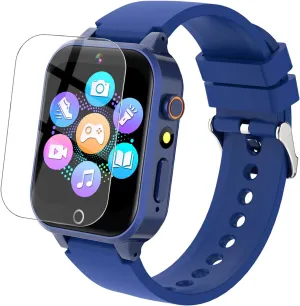 Smart Watch for Kids Boys Toy Age 5-12 with 26 Puzzle Games HD Camera Video Music Storybook Player Pedometer Touchscreen Kids Watch, Birthday Gifts for Boys Include 2 Screen Protector
