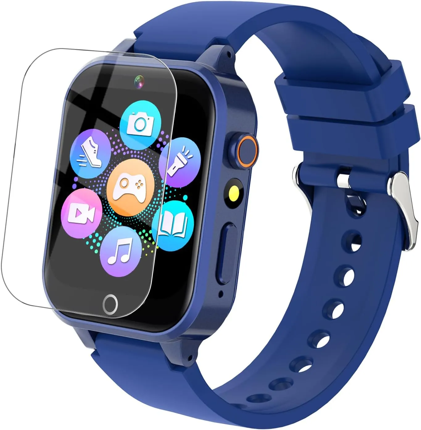 Smart Watch for Kids Boys Toy Age 5-12 with 26 Puzzle Games HD Camera Video Music Storybook Player Pedometer Touchscreen Kids Watch, Birthday Gifts for Boys Include 2 Screen Protector
