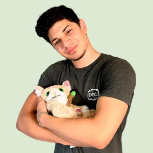 SmartyCat by TheraPurrs | Wise-Cracking Interactive Talking Plush Cat | Witty, Cuddly 10-Inch Tall Emotional Support Companion with Over 50 Humorous Quips for Stress Relief, Self-Care and Fun!