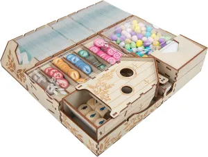 SMONEX Organizer Compatible with Wingspan Oceania Board Game Expansion and Wingspan European Expansion - Engraving Organizer Storage Box Ideal as Board Game Accessories