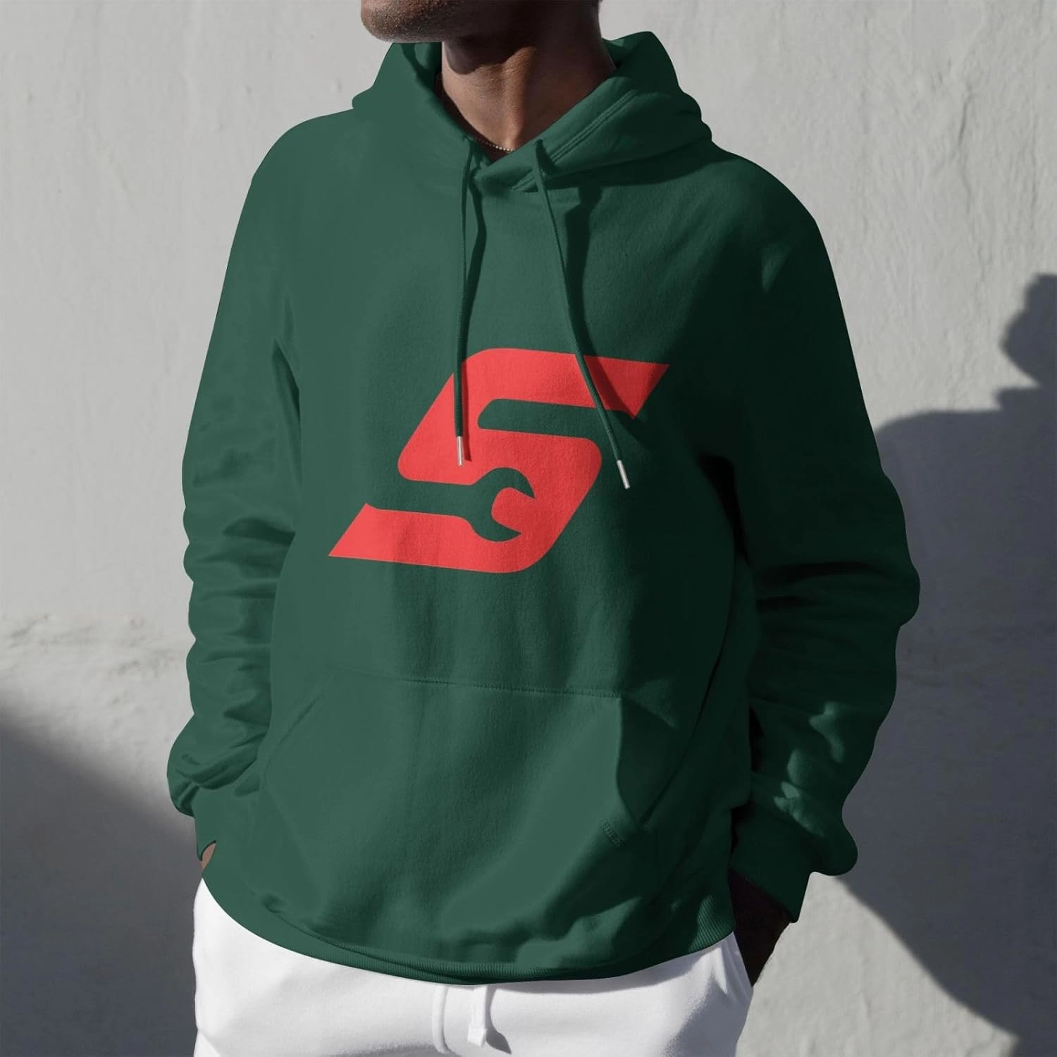 Snap On Mens Hoodies Fall Winter Sweatshirt Long Sleeve Casual Loose Basic Pullover Fleece Hooded-