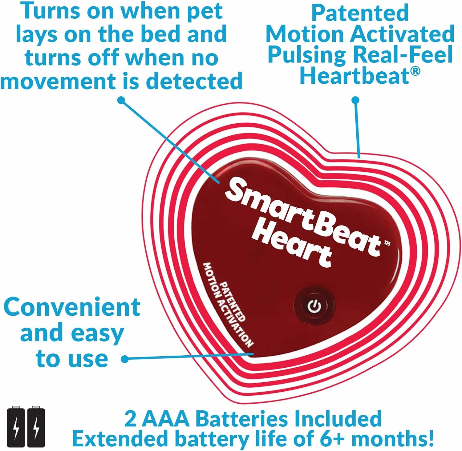 Snuggle Puppy Plus Dog Toys with 3 Heat Packs & New Motion Activated RealFeel Heartbeat - Dog Anxiety Relief, Calming Aid, and Comfort Toy for Behavioral Training