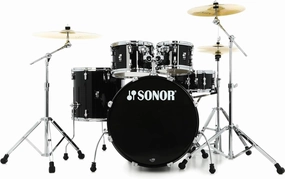 Sonor AQ1 Stage 5-piece Shell Pack with Hardware - Piano Black