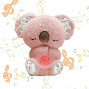 Soothing Koala Bear Plush Toy Sleep Buddy to Relieve Anxiety Cuddly Toy to Accompany(Pink 1)