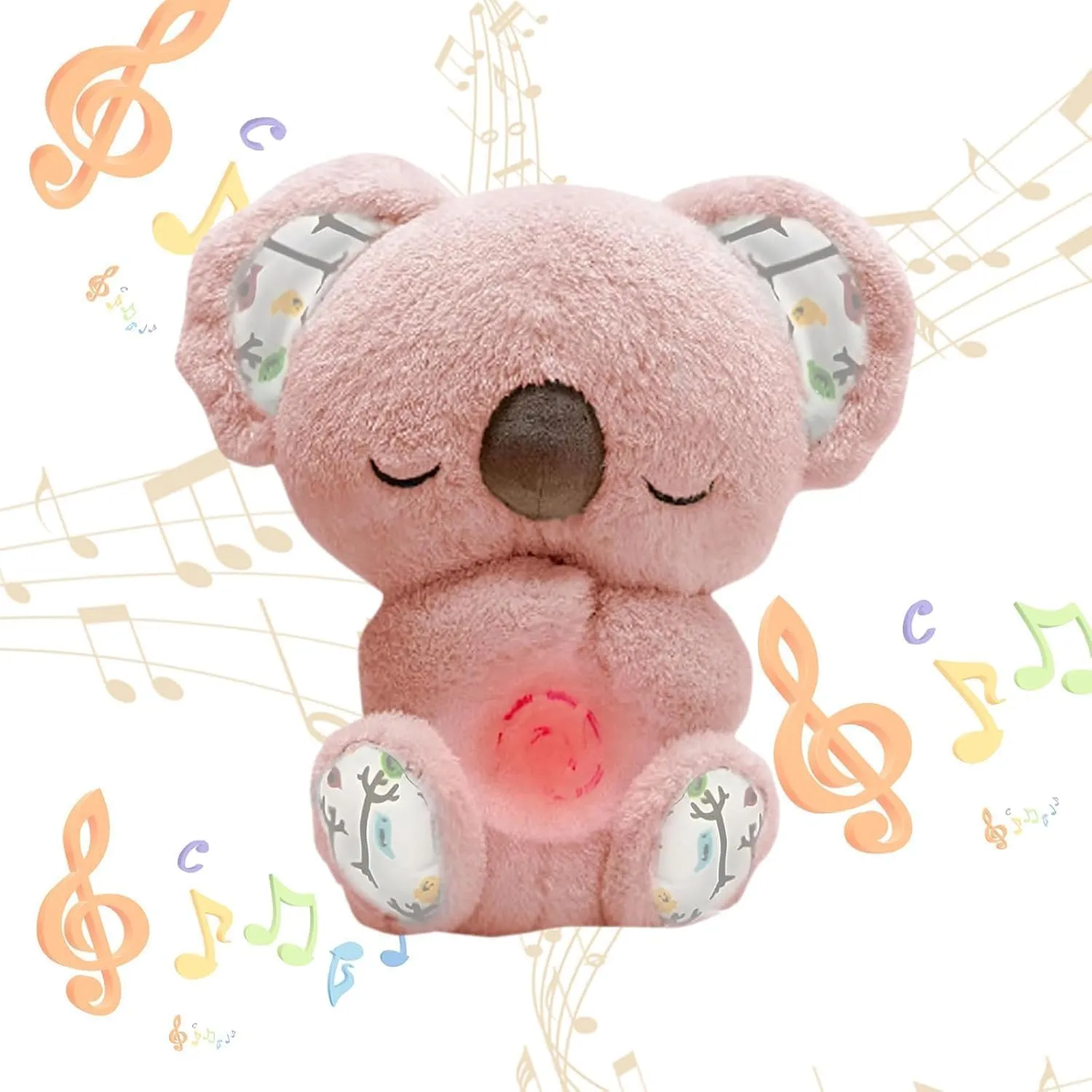 Soothing Koala Bear Plush Toy Sleep Buddy to Relieve Anxiety Cuddly Toy to Accompany(Pink 1)