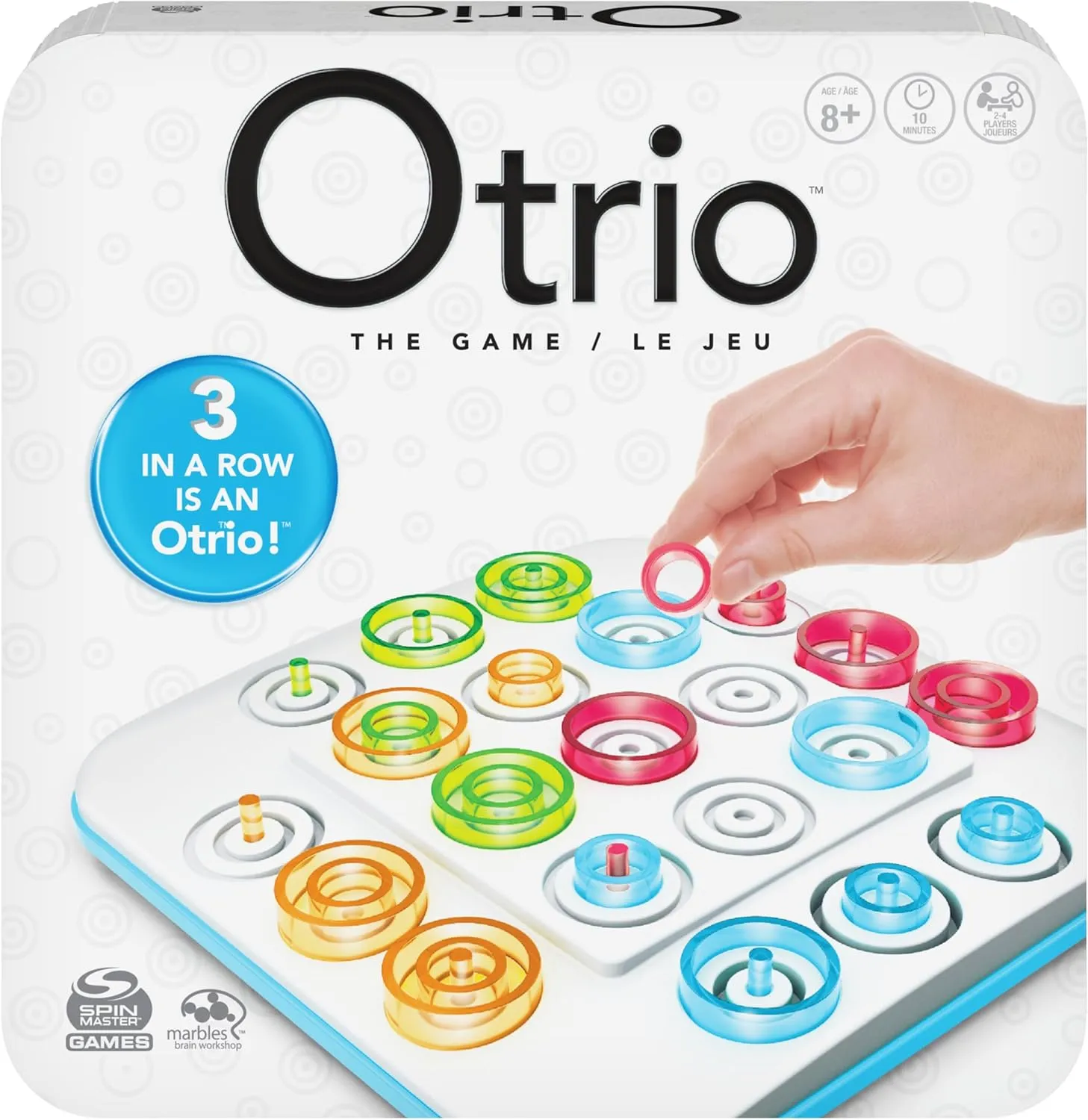 Spin Master Games, Otrio Strategy-Based Board Game, Classic Game, Kids Games, Family Game Night for Ages 8 