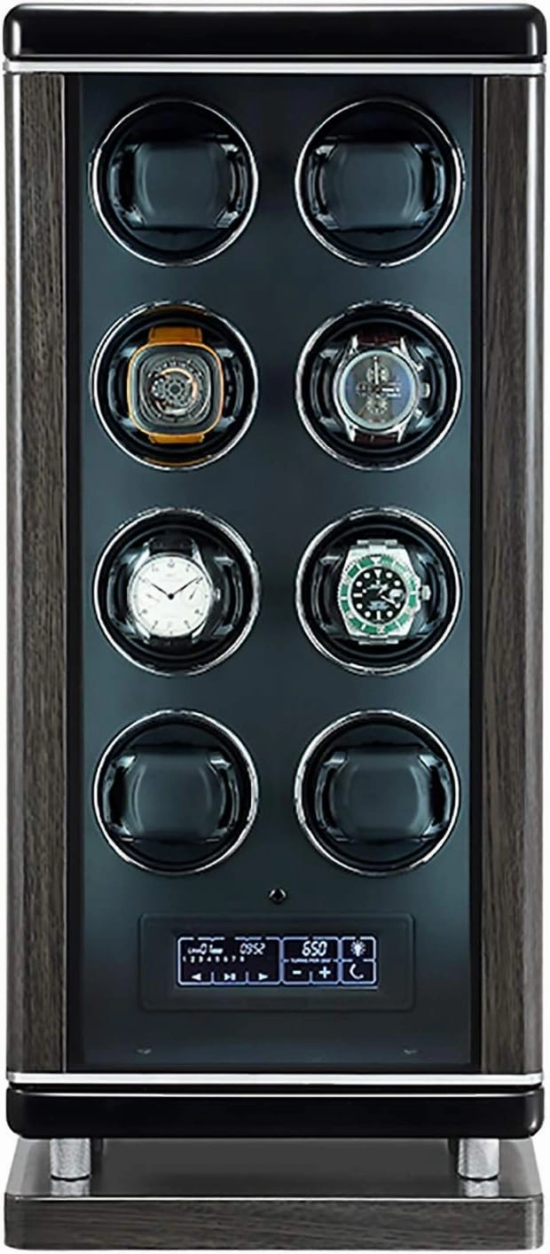 Spinner winding box Watch Winders - Luxury Smart Watch Winder Automatic Mechanical Watch Motor Shaker Storage Box with Fingerprint Unlock Watches Rotation Display Holder Organizer Quiet and well opera