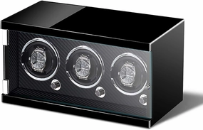 Spinner Winding Box Watch Winders - Smart Watch Shaker Mechanical Watch Automatic Winding Device Household Light Luxury Colorful Atmosphere Light Watch Storage Box Organizer Quiet and Well Operated