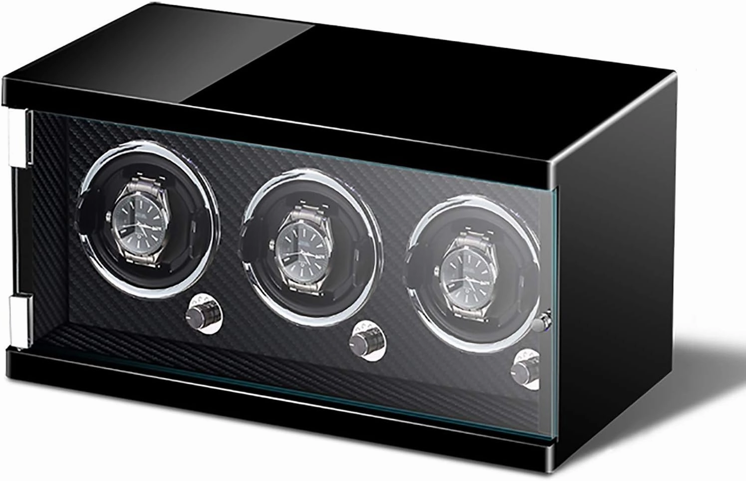 Spinner Winding Box Watch Winders - Smart Watch Shaker Mechanical Watch Automatic Winding Device Household Light Luxury Colorful Atmosphere Light Watch Storage Box Organizer Quiet and Well Operated