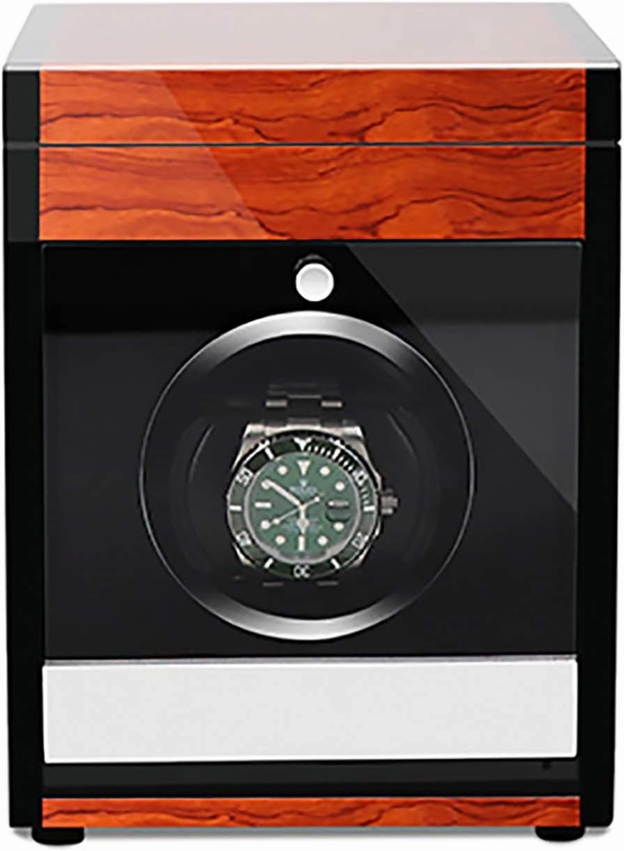 Spinner Winding Box Watch Winders - Wooden Watch Storage Case Smart Watches Winder with LED Light Mechanical Watch Automatic Shaker with Access Control Watch Winding Box