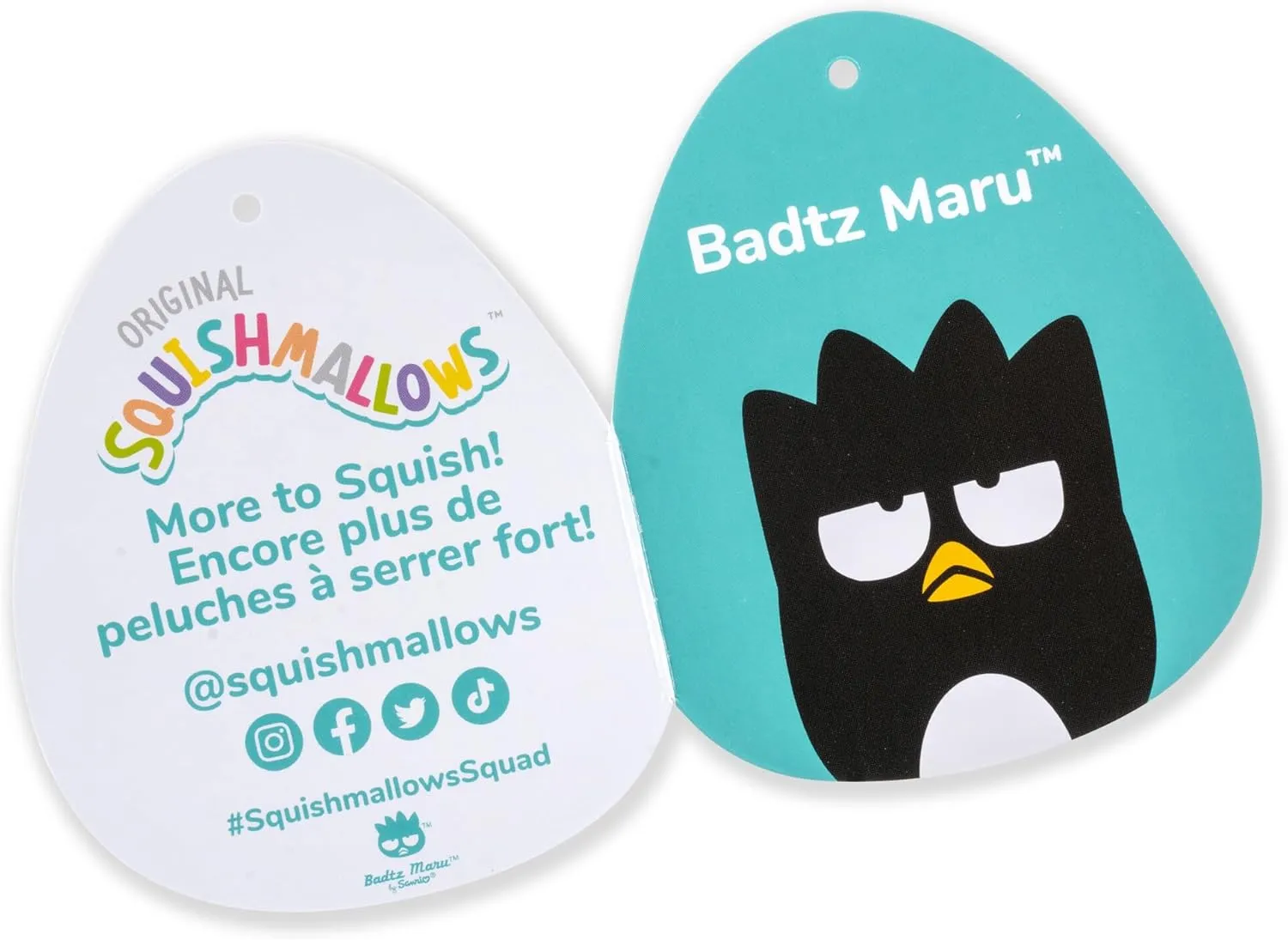 Squishmallows Original Sanrio 14-Inch Badtz-Maru Plush - Large Ultrasoft Official Jazwares Plush