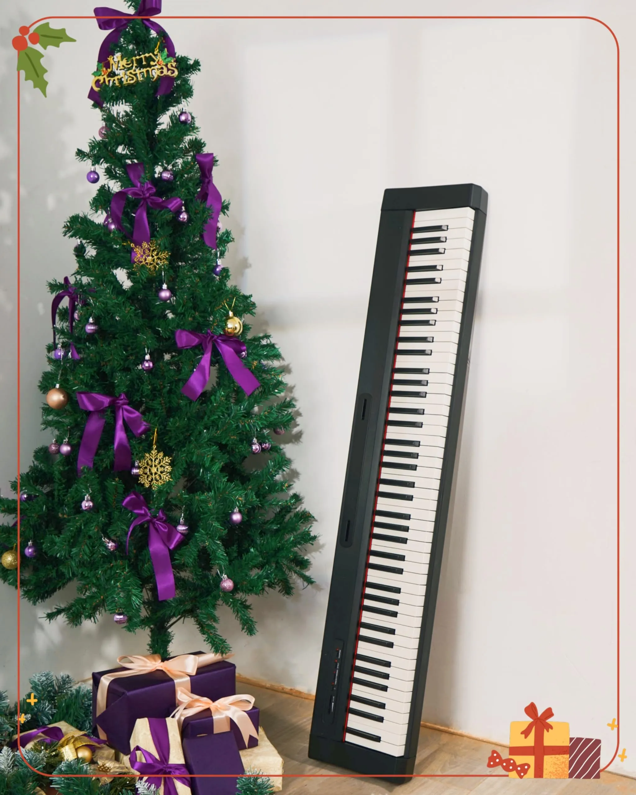 Starfavor 88 Key Full Size Digital Piano, Electric Keyboard Set with Semi-Weighted Keys, Smart Voice Sampling, Recording/MIDI/USB, Dual 20W Speakers, Sustain Pedal, Power Supply, Stand