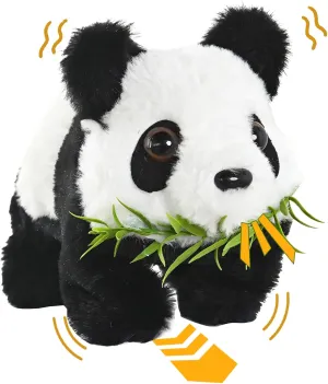 STAY GENT Electronic Panda Toy with Sound for 3  Kids, Interactive Animated Plush Toy Panda Walking & Wiggling Ear, Educational Stuffed Animal Gifts for Toddlers Boys Girls Birthday Xmas