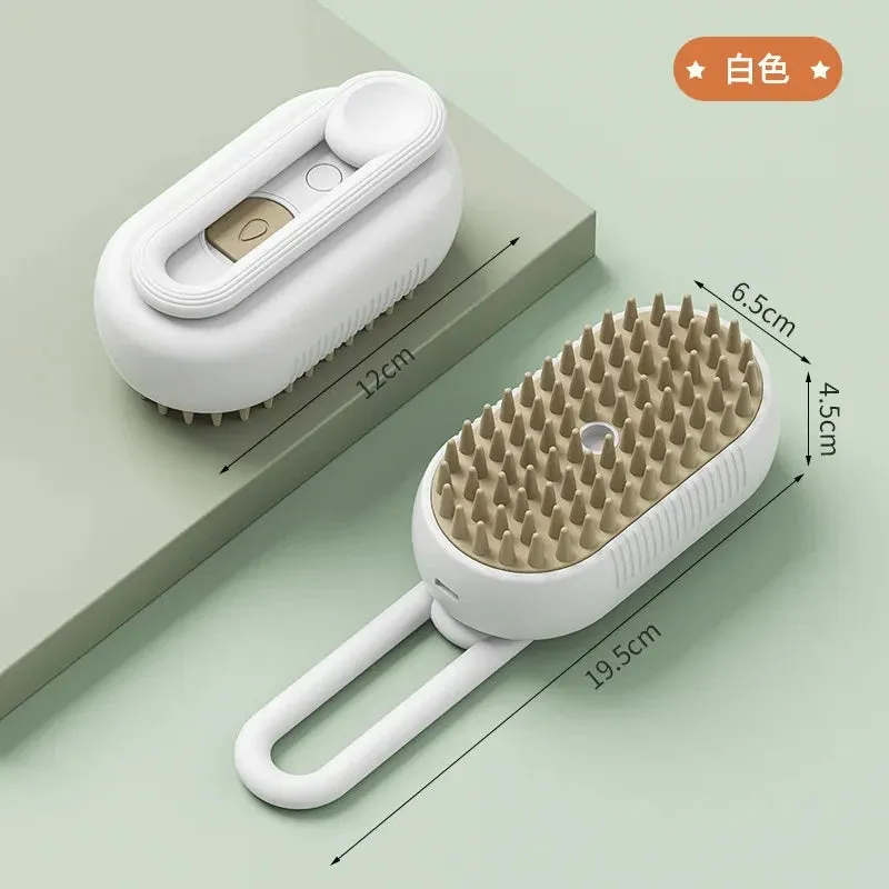 Steamy Dog Brush Electric Spray Cat Hair Brush Pet Grooming