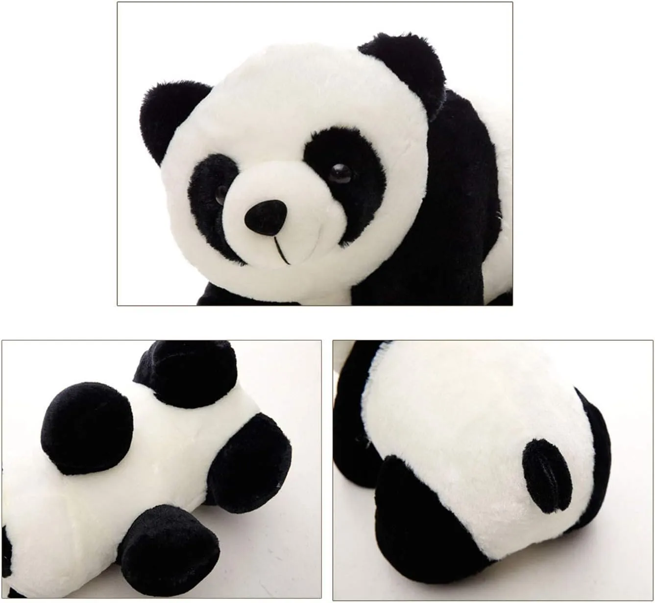 Stuffed Panda Animal Plush Toys 12 Inches Animal Stuffed Plushies Super Soft Cute Cuddly Pillow Cushion Stuff Dolls Birthday Xmas Gifts for Children Kids Boys Girls Room Decor Bedtime, 12Inches