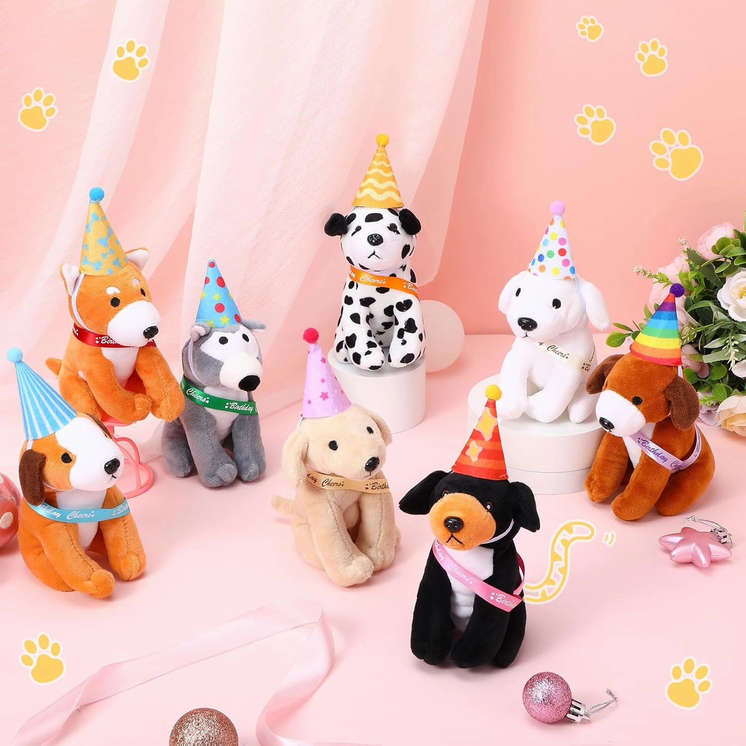 Sumind 8 Pieces Plush Dogs Stuffed Animals Bulk Assorted Cute Stuffed Dogs 5 Inch Small Animal Plush Toys for Girls Boys Graduation Valentine School Classroom Party Supplies Favors (Mixed Dog)