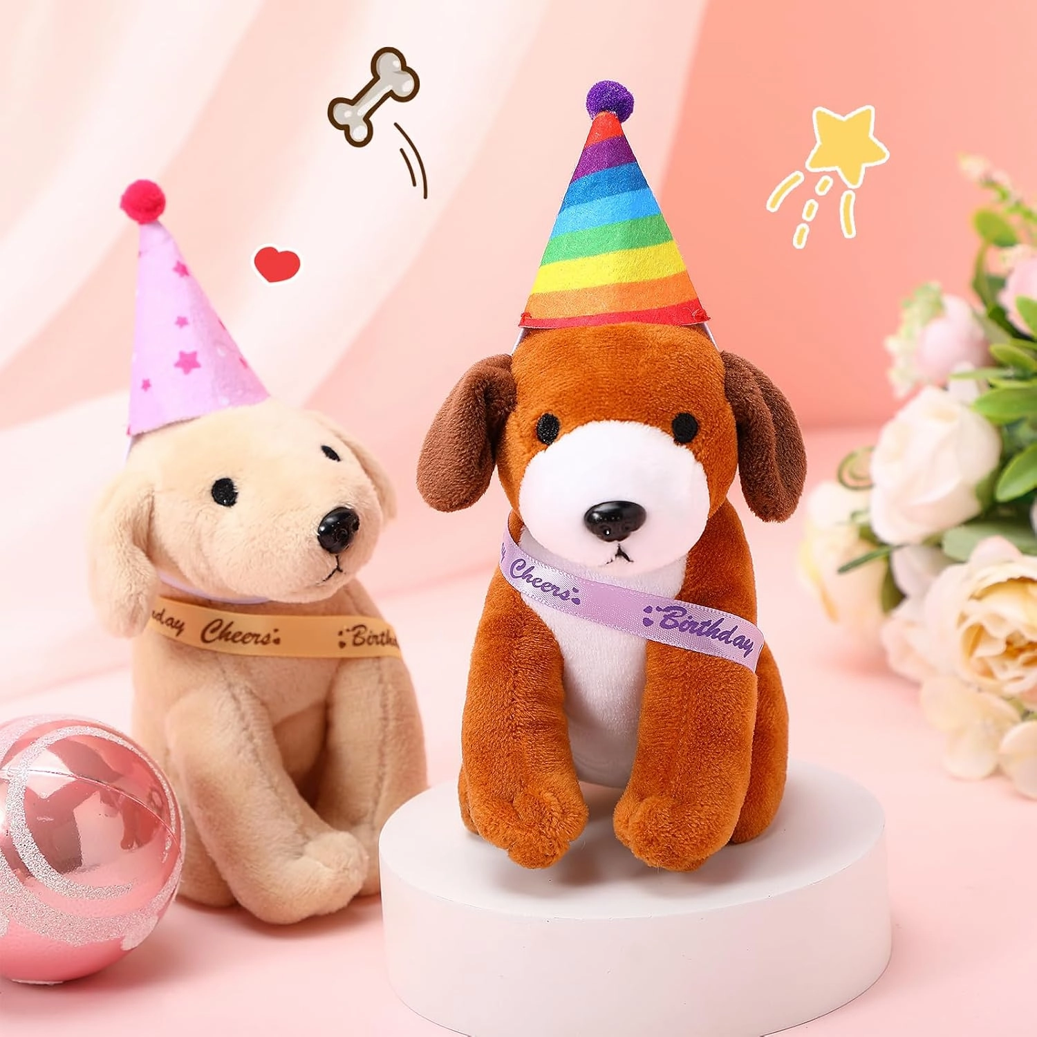 Sumind 8 Pieces Plush Dogs Stuffed Animals Bulk Assorted Cute Stuffed Dogs 5 Inch Small Animal Plush Toys for Girls Boys Graduation Valentine School Classroom Party Supplies Favors (Mixed Dog)