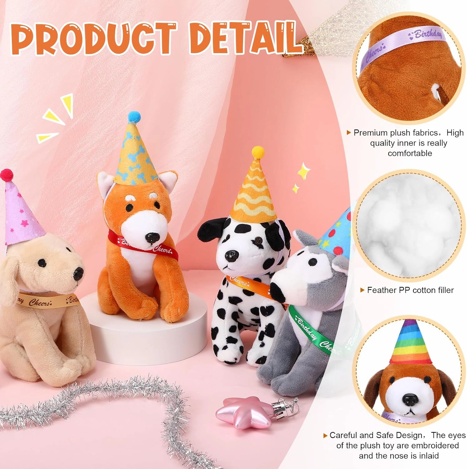 Sumind 8 Pieces Plush Dogs Stuffed Animals Bulk Assorted Cute Stuffed Dogs 5 Inch Small Animal Plush Toys for Girls Boys Graduation Valentine School Classroom Party Supplies Favors (Mixed Dog)