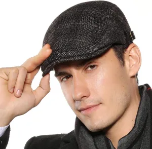 Sumolux Mens Newsboy Cap Winter Beret Hat Cabbie Flat Cap